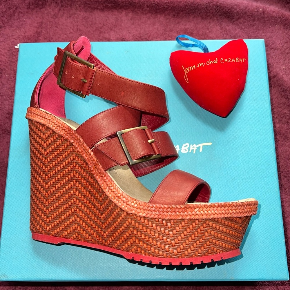 JEAN-MICHEL CAZABAT Women's • Hermina•. Wedge Platform Sandal-Made in Spain